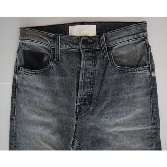 MOTHER 1664-846 Women's Sz 25 Black Distressed The Tomcat Ankle Denim Jeans - Picture 7 of 9